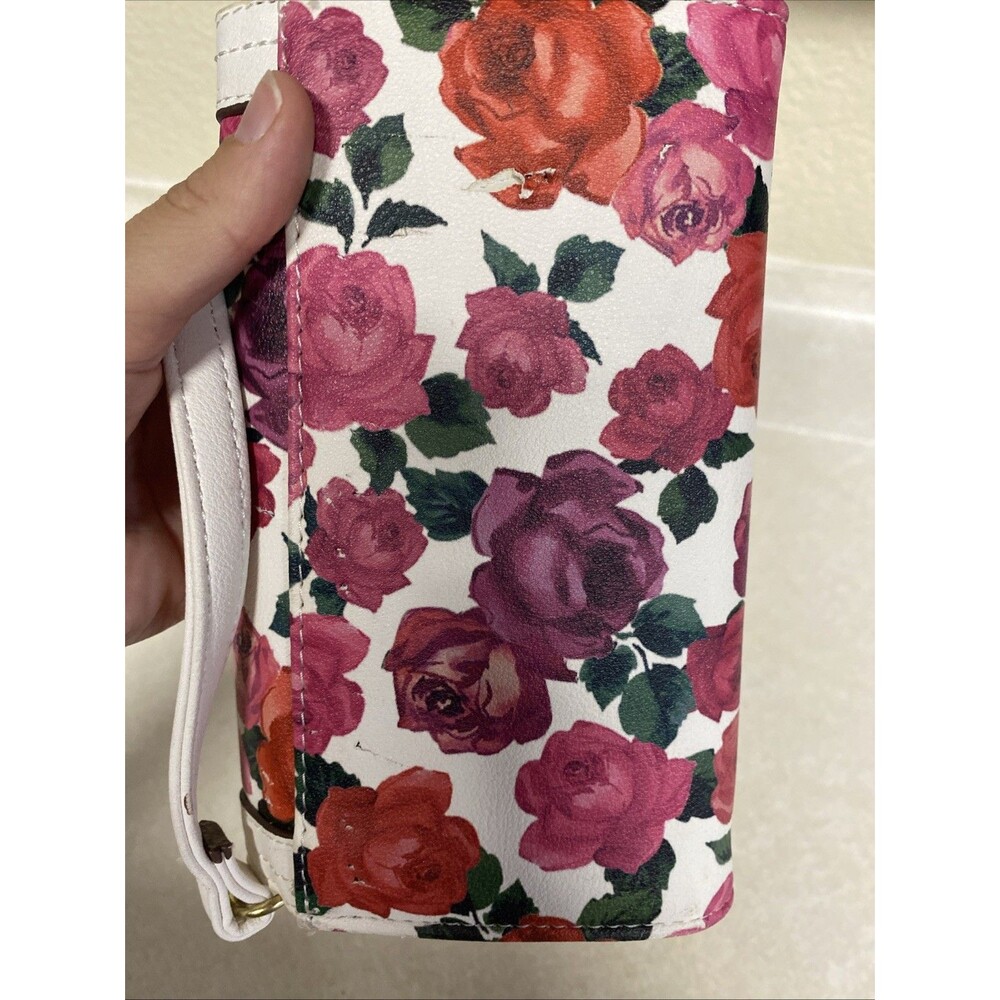 Juicy Couture Romantic Charm Floral Crossbody Wallet Bag Purse Pink White - Picture 8 of 8